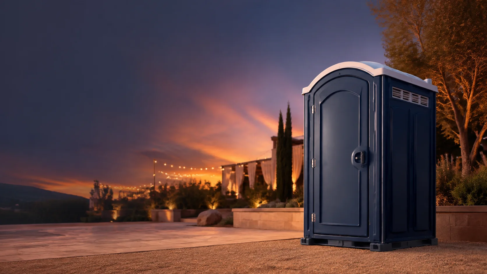 Portable restroom shown for rental planning in Sparks, NV